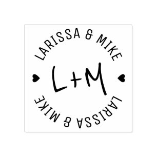 Logo-Monogramm (Namen und Initialen) Gummistempel