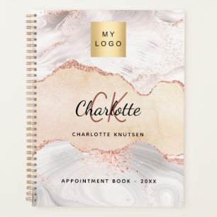 Logo monogramme or rose agate affaires 2027