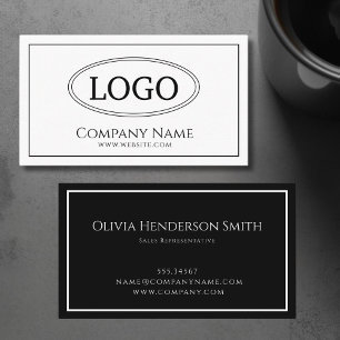 Logo monomalistisch weiß und schwarzBusiness-Karte Visitenkarte