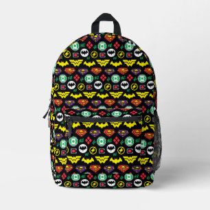 Logo-Muster der Chibi Justice League Bedruckter Rucksack