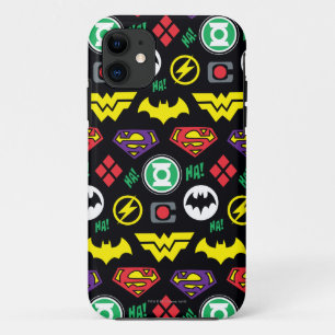 Logo-Muster der Chibi Justice League Case-Mate iPhone Hülle