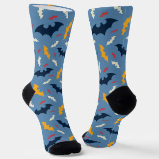 Logo-Muster für Rot, Blau und Gelb Socken