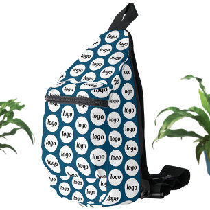 Logo-Muster Geschäft Promotional Türkisgrün Crossbody Bag