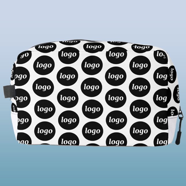 Logo-Muster Werbegeschäft Waschbeutel (Logo pattern business branding promotional zip bag)