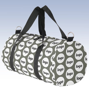 Logo-Muster Werbegestaltung Grün Duffle Bag