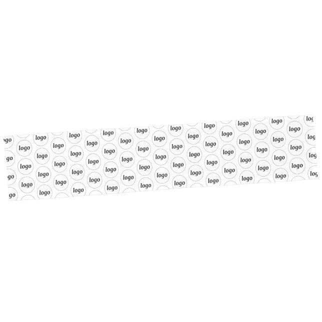 Logo-Muster Werbegestaltung Weiß Kurzer Tischläufer (Simple logo pattern business promotional white table runner)