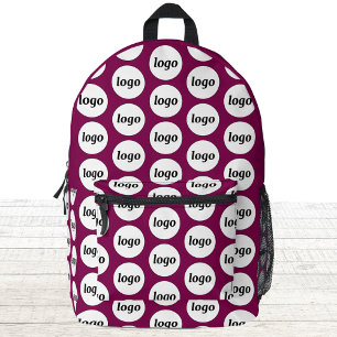 Logo-Muster Werbezeitschrift für Unternehmen rosa Bedruckter Rucksack