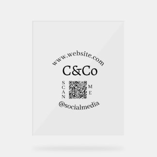 Logo Name Buchstabe Unternehmen Social Media Websi Acrylschild