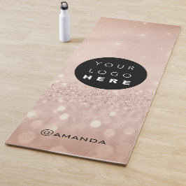 Logo Name Company Rose Gold Werbeaktion Instagra Yogamatte