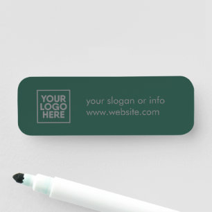 Logo   Name des Unternehmens Minimalistisch Namensschild