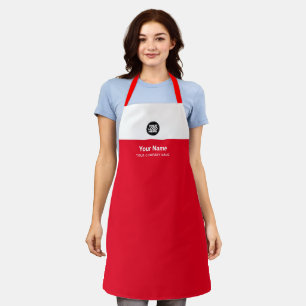 Logo, Name, Firma für Red Employees Schürze