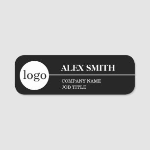 Logo-Namensschild einfach minimalistisches Design Namensschild