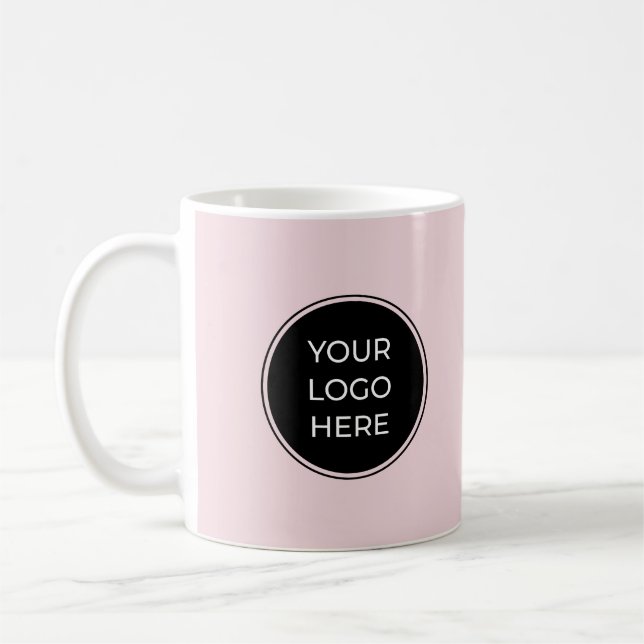 Logo noir Blush Pink Mug (Gauche)