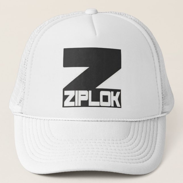 Logo noir de Ziplok - casquette de camionneur (Devant)