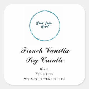 Logo noir et blanc Elegant Candle Étiquette