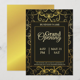 Logo noir et or Grand Invitation d'ouverture