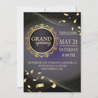 Logo noir et or Grand Invitation d'ouverture