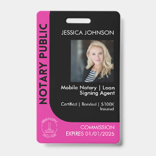 Logo noir et rose minime - Photo Badge QR