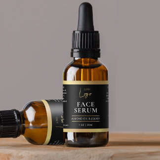 Logo Noir & Or Chic 1 OZ Étiquette de bouteille de