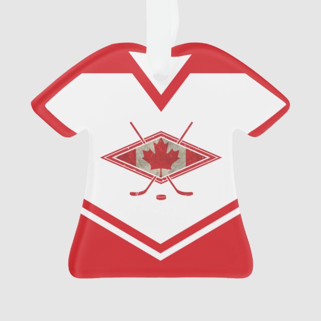 Logo, nom et numéro de hockey du drapeau canadien  (devant)