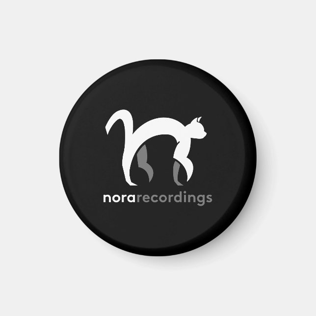 logo nora recordings carré noir aimant (Devant)
