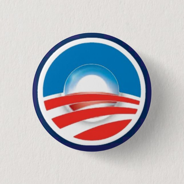 Logo Obama-Sonnenaufgang-3D innerhalb der Button (Vorderseite)