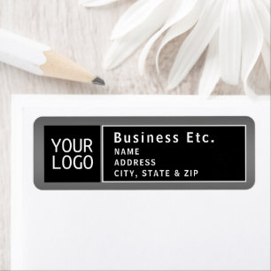 Logo oder QR-Code hochladen   Moderne Rücksendeadr