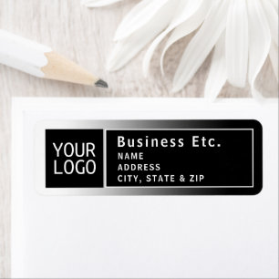 Logo oder QR-Code hochladen Moderne Rücksendeadr