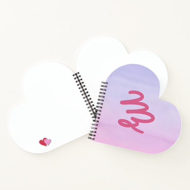 Logo on desert sunset watercolour heart notebook notizbuch (Innenseite)