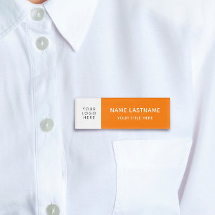 Logo Orange White Modern Minimalistisch Magnet Tit Namenschild