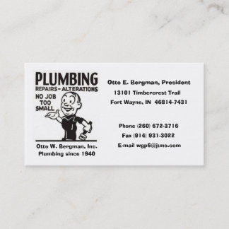 Logo, Otto E. Bergman Visitenkarte