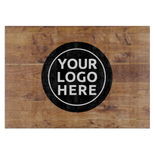 LOGO ou GRAPHIQUE Planche à découper en verre su