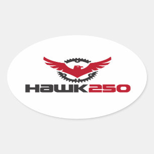 Logo-Oval-Aufkleber des Falke-250 Ovaler Aufkleber