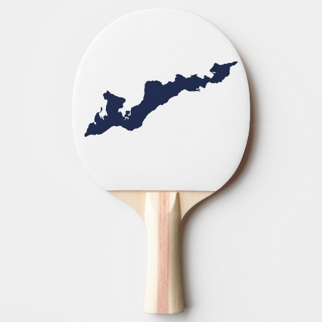 Logo-Paddel der Classic Fishers Island - Navy Tischtennis Schläger (Vorderseite)