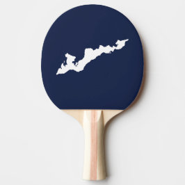 Logo-Paddel der Classic Fishers Island - Weiß/Mari Tischtennis Schläger