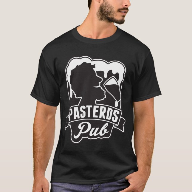 Logo Pasterds Kneipe B&W T-Shirt (Vorderseite)