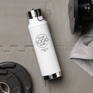 Logo personnalisé Bouteille d'eau isolée avec couv