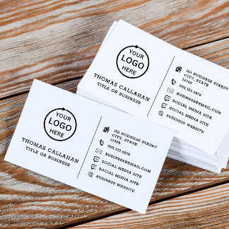 Logo personnalisé carte de médias sociaux minimali