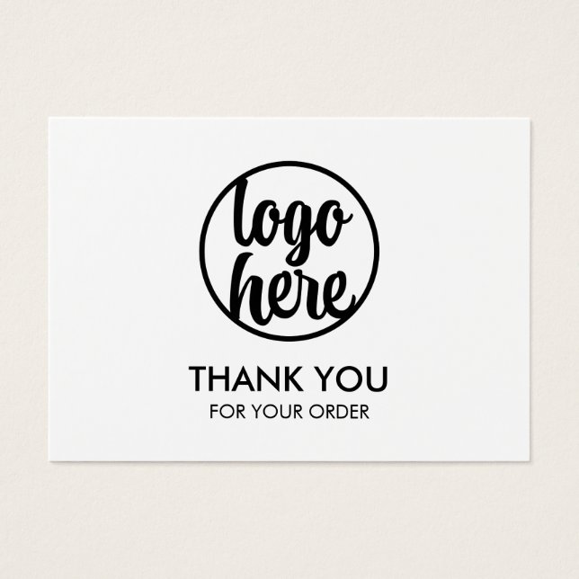 Logo personnalisé Carte de remerciements d'entrepr (Devant)