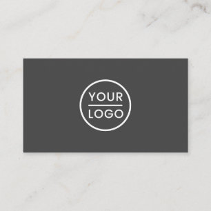 Logo personnalisé cartes de visite - moderne, gris