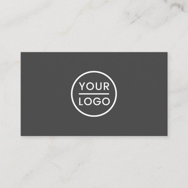 Logo personnalisé cartes de visite - moderne, gris (Devant)