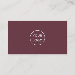 Logo personnalisé cartes de visite rouges bordeaux
