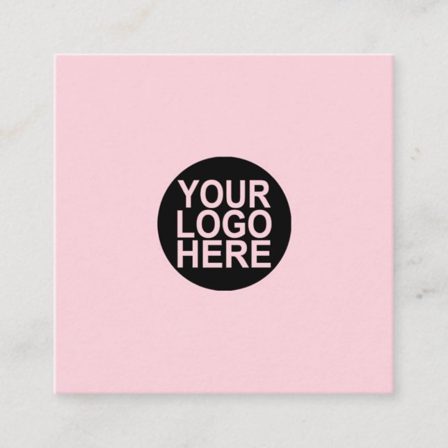 Logo personnalisé, couleur, cartes de visite carré (Devant)