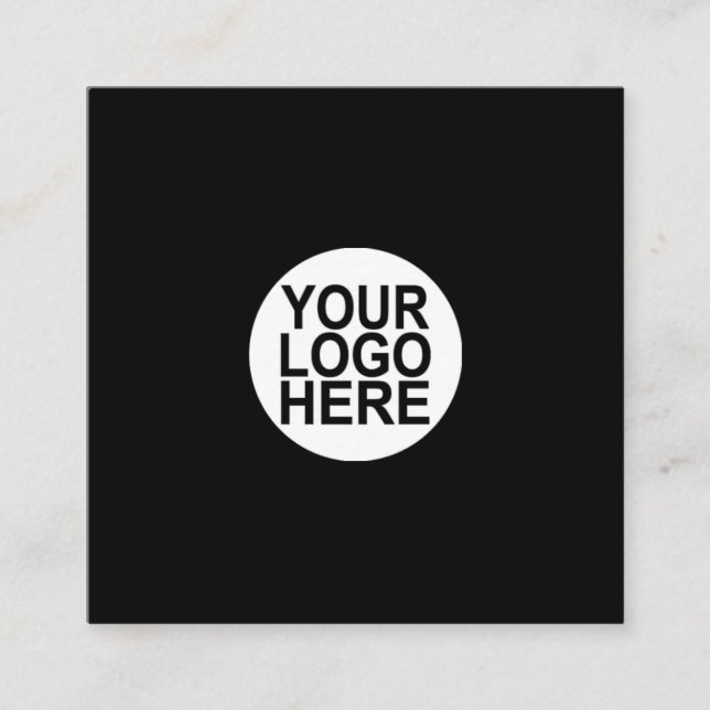 Logo personnalisé, couleur, cartes de visite carré (Devant)