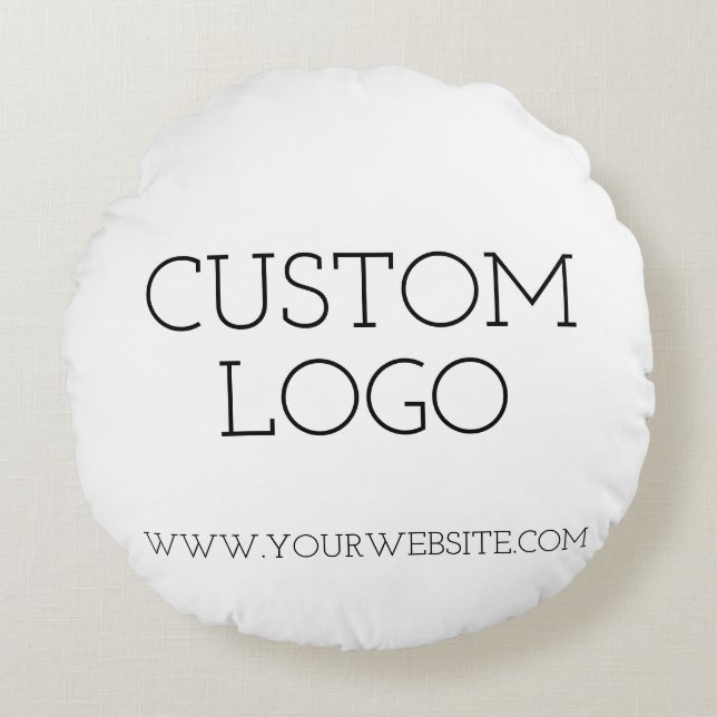 Logo personnalisé Coussin rond moderne (Devant)