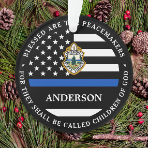 Logo personnalisé de Noël de la police Ligne bleue