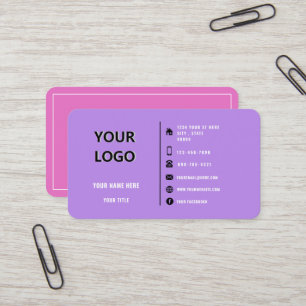 Logo personnalisé Deux couleurs Carte de visite Ch