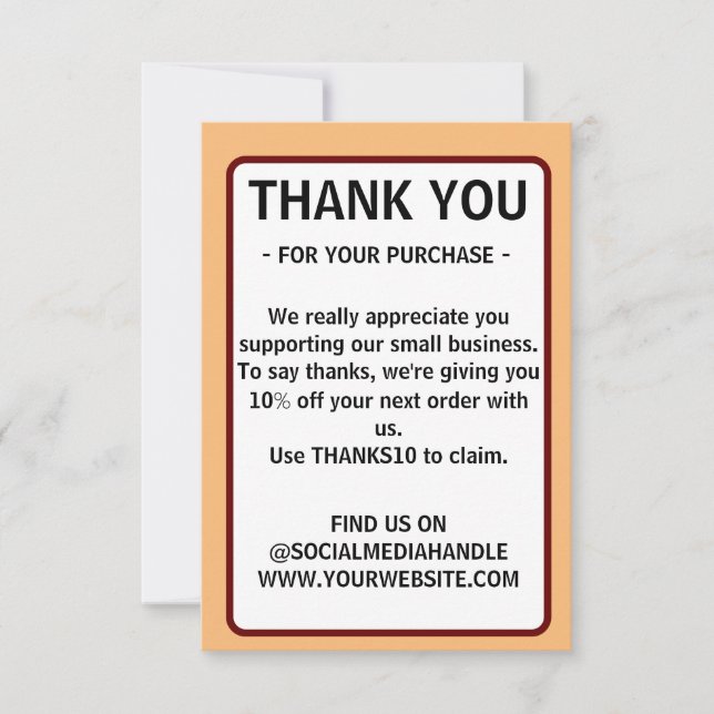 logo personnalisé entreprise Carte de remerciement (Devant)