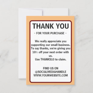 logo personnalisé entreprise Carte de remerciement