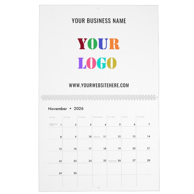 Logo personnalisé et calendrier commercial promoti (Nov 2026)